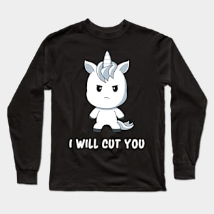 Kawaii Cute Unicorn Humor Magical Sarcasm Long Sleeve T-Shirt